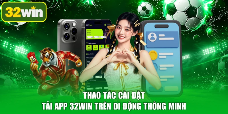 Thao tác cài đặt tải app 32WIN trên di động thông minh